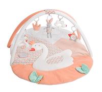 Fehn 062144 Schwanensee, coperta per neonati con attività 3D, con tappetino e 5 giocattoli rimovibili, per il gioco e il divertimento del bambino dalla nascita in poi, dimensioni: 80 x 105 cm