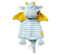 Fehn Drago di stoffa da coccolare Fehn, per neonati, peluche con attacco il ciuccio, pupazzo aiutare sonno, la nanna neonati e bambini 0+ mesi