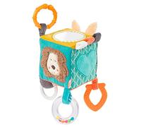 Fehn 066029 Activity-Würfel Funky Friends - Motorikspielzeug zum Aufhängen - Für Babys und Kleinkinder ab 0+ Monaten - Maße: 10 x 10 cm