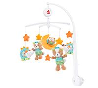 Fehn 071214 Giostrina musicale, carillon con i simpatici abitanti della foresta da ascoltare per stupirsi, da agganciare al lettino, per i neonati da 0-5 mesi, altezza: 65 cm, diametro 40 cm