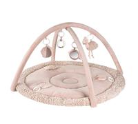 Fehn 3-D-Activity-Decke Flamingo - Spielbogen mit 5 abnehmbaren Spielzeugen für Babys - Spiel & Spaß im Liegen, Sitzen & beim Krabbeln, für Babys und Kleinkinder ab 0+ Monaten