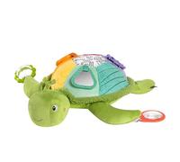 Fehn Activity Peluche a forma di tartaruga marina XL, giocattolo per stimolare i sensi e le capacità motorie, da mordere, afferrare, produce suoni, per neonati e bambini dai 3 mesi