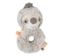 Fehn Sonaglio ad anello a forma di bradipo, giocattolo motorio con sonaglino, stimola lo sviluppo precoce attraverso il gioco, un compagno fedele per neonati e bambini da 0 mesi