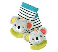 Fehn Calzini con Sonaglio Baby Koala, per Bambini 0-12 Mesi, Promuovono Capacità Motorie, Giocattolo Educativo, Multicolore, Cotone, Poliammide, Elastan, Poliestere