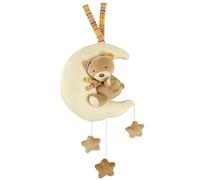 Fehn carillon orso sulla luna - peluche e aiuto per addormentarsi: Carillon a carica con dolce melodia ninna nanna di Brahms calma in ogni situazione -per neonati e bambini da 0 mesi