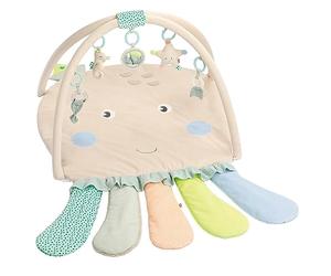 Fehn coperta attività 3D arco di gioco polpo - Tappeto da gioco con 5 giocattoli rimovibili da afferrare - per neonati e bambini a partire da 0+ mesi - come regalo per la nascita