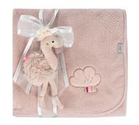 Fehn Coperta con fenicottero - morbida coperta per neonati e bambini a partire da 0 mesi - per coccolarsi, come tappetino per gattonare, telo o coperta per casa e in viaggio