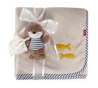 Fehn Coperta neonato Lontra Theo - Plaid morbido per coccole | Per le coccole, come tappetino da gioco, telo comfort o coperta - a casa e in viaggio