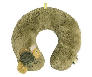 Fehn cuscino cervicale camaleonte - con applicazione animale - La forma ergonomica sostiene, alleggerisce il carico e offre una tenuta sicura in auto, nel seggiolino o nel passeggino