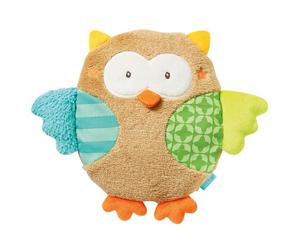 Fehn cuscino con noccioli di ciliegia gufo - cuscini termici e refrigeranti benefici per neonati e bambini a partire da 0+ mesi - come regalo per la nascita di un bambino