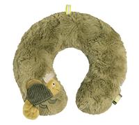 Fehn Cuscino per il collo da viaggio con camaleonte, con animale applicato, forma ergonomica per sostenere, alleviare e offrire supporto sicuro in auto, seggiolino o carrozzina