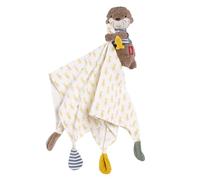 Fehn Doudou mussola Lontra Theo - Gioco e sonno | In mussola di cotone con morbido animaletto da afferrare, toccare e coccolare - per neonati e bambini dalla nascita