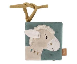 Fehn Fabric Book Horse - Libro tattile con motivi animali da afferrare