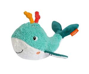Fehn Gioco da bagno Balena - Animaletto galleggiante in tessuto | Gioco acquatico per variare il divertimento nella vasca, per neonati e bambini fin dalla nascita