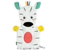 Fehn Guanto da bagno Zebra, con motivo animale, assorbente e morbido, per neonati e bambini a partire da 0 mesi