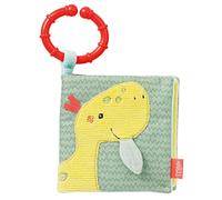 Fehn 00051148 Fabric Picture Book Stoffbuch, Happy Dino Dinosauro Libro in Tessuto, Singolo, Colore, 1 Stück (1er Pack)