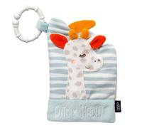 Fehn Libro della buona Notte Buggy Libro Bambini in Tessuto Libro Giocattolo per Bambini con Squeaker, Carta Frusciante, Specchio ed Elementi per Neonati e Bambini da 0+ Mesi
