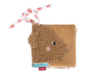 Fehn Libro di stoffa Orso Fred - Libro con motivi animali da afferrare