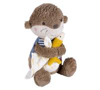 Fehn luce notturna lontra - animale di peluche e aiuto per addormentarsi con ricamo Glow-in-The-Dark e modulo luce notturna, per bambini da 0 mesi