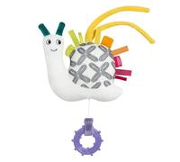 Fehn Mini carillon a forma di lumaca, peluche e aiuto per addormentarsi, con dolce melodia Ninna nanna Schubert versione in lingua tedesca, calmante in ogni situazione, per bambini da 0 mesi