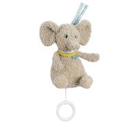 Fehn Mini-Carillon Elefante Erik - Aiuto per l'addormentamento del bambino e peluche - Carillon a molla con melodia Sai quante stelle ci sono - per neonati e bambini da 0 mesi
