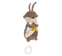 Fehn Mini Carillon Lontra, Giocattolo Coccoloso e Aiuto per Il Sonno: Carillon a Carica con la Dolce Melodia 'Ninna Nanna di Brahms' Che Tranquillizza, per Neonati e Bambini da 0+ Mesi