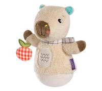 Fehn Mini sempre-in-piedi Capybara Clara - Gioco motorio per neonati | Burattino con sonaglio, squeaker e specchio - per inventare storie e condividere momenti di gioco con il bambino