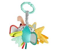Fehn Palla da Gioco Giocattolo per Bambini, con Anello di Fissaggio, Multicolore, ca. 7 cm, 049152, Palla a pinza