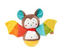 Fehn Pipistrello stand-up di Fehn, figura attività motoria per afferrare, sentire e toccare, pipistrello con carta frusciante campanello neonati bambini da 0+ mesi
