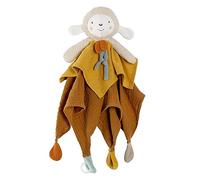 Fehn panno coccole pecora fehnNATUR compagno di giochi e peluche in cotone da agricoltura biologica certificata, kbA) con attacco per ciuccio per neonati e bambini da 0+ mesi