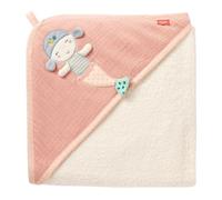 Fehn Telo da Bagno per Bambini Sirena - Poncho in Spugna Rosa Con Cappuccio per Neonati e Bambini da 0+ Mesi - Misura 80 x 80 cm