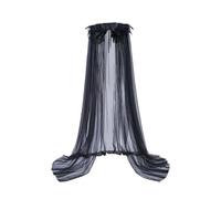 Fehodun Mantello da donna in tulle, nero, da sposa, lungo, da vampiro, morbido, vintage, in rete, per matrimoni, feste, Halloween, vampiro, cosplay, Mantello in tulle, Taglia unica