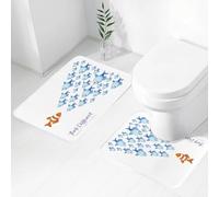 FEHWI Set Tappeti Bagno 2 Pezzi in Microfibra - Tappetino da Bagno Morbido e Antiscivolo - Durevole e Assorbente,Citazione, citazione con un pesce estraneo contro tutti gli altri
