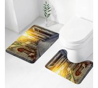 FEHWI Set Tappeti Bagno 2 Pezzi in Microfibra - Tappetino da Bagno Morbido e Antiscivolo - Durevole e Assorbente,Vicolo stretto a Firenze, Toscana. Architettura e punti di riferimento di Firenze.