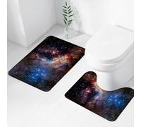 FEHWI Set Tappeti Bagno 2 Pezzi in Microfibra - Tappetino da Bagno Morbido e Antiscivolo - Durevole e Assorbente,I corpi celesti delle stelle nebulose dell'universo, nebulose nell'enorme spazio i
