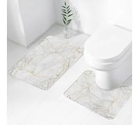FEHWI Set Tappeti Bagno 2 Pezzi in Microfibra - Tappetino da Bagno Morbido e Antiscivolo - Durevole e Assorbente,Marmo con sfondo di texture di lusso ฺฺColori del marchio attraverso la tavolozza