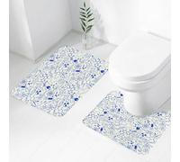 FEHWI Set Tappeti Bagno 2 Pezzi in Microfibra - Tappetino da Bagno Morbido e Antiscivolo - Durevole e Assorbente,Bambini Scienza Chimica Geometria Matematica Nerd Geek e Genio Design a Tema
