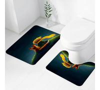 FEHWI Set Tappeti Bagno 2 Pezzi in Microfibra - Tappetino da Bagno Morbido e Antiscivolo - Durevole e Assorbente,Il piccolo principe e la guardano il cielo