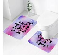 FEHWI Set Tappeti Bagno 2 Pezzi in Microfibra - Tappetino da Bagno Morbido e Antiscivolo - Durevole e Assorbente,Citazione, Lascia che i tuoi sogni si realizzino. Frasi motivazionali sul raggiung