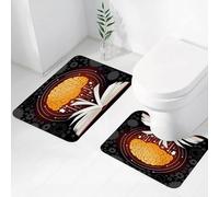 FEHWI Set Tappeti Bagno 2 Pezzi in Microfibra - Tappetino da Bagno Morbido e Antiscivolo - Durevole e Assorbente,La conoscenza accende il potere del cervello, il cervello - i libri si collegano p