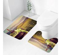 FEHWI Set Tappeti Bagno 2 Pezzi in Microfibra - Tappetino da Bagno Morbido e Antiscivolo - Durevole e Assorbente,Vino, Italia, Toscana, Campagna, Rurale, Tovagliette Resistenti al Calore