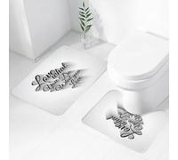 FEHWI Set Tappeti Bagno 2 Pezzi in Microfibra - Tappetino da Bagno Morbido e Antiscivolo - Durevole e Assorbente,Citazione, manoscritto, ama ciò che fai, ciò che ami e ombra E