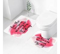FEHWI Set Tappeti Bagno 2 Pezzi in Microfibra - Tappetino da Bagno Morbido e Antiscivolo - Durevole e Assorbente,Citazione: Sii la ragione per cui qualcuno sorride oggi, calligrafia su una macc