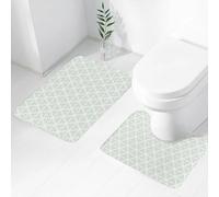 FEHWI Set Tappeti Bagno 2 Pezzi in Microfibra - Tappetino da Bagno Morbido e Antiscivolo - Durevole e Assorbente,Design floreale classico e vintage in stile Art Nouveau con ispirazione rinascimen