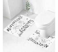 FEHWI Set Tappeti Bagno 2 Pezzi in Microfibra - Tappetino da Bagno Morbido e Antiscivolo - Durevole e Assorbente,Sneakers e spirito d'avventura: sono ovunque tu vada