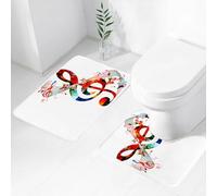 FEHWI Set Tappeti Bagno 2 Pezzi in Microfibra - Tappetino da Bagno Morbido e Antiscivolo - Durevole e Assorbente,Musica, lavoro con le note musicali Ritmo Canzone Orn