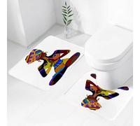 FEHWI Set Tappeti Bagno 2 Pezzi in Microfibra - Tappetino da Bagno Morbido e Antiscivolo - Durevole e Assorbente,persone che pregano i loro dei secondo lo stile etnico