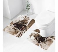 FEHWI Set Tappeti Bagno 2 Pezzi in Microfibra - Tappetino da Bagno Morbido e Antiscivolo - Durevole e Assorbente,Un treno a vapore d'epoca parte dalla stazione.