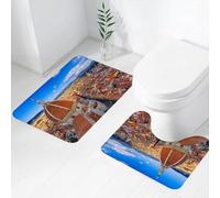 FEHWI Set Tappeti Bagno 2 Pezzi in Microfibra - Tappetino da Bagno Morbido e Antiscivolo - Durevole e Assorbente,La Cattedrale di Santa Maria del Fior a Firenze, Italia.