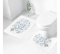 FEHWI Set Tappeti Bagno 2 Pezzi in Microfibra - Tappetino da Bagno Morbido e Antiscivolo - Durevole e Assorbente, lascia che il mare ti regali una grande citazione